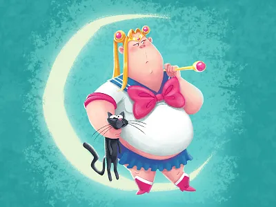 Sailor Moon anime bully cat character girl miin sailor moon