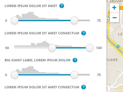 Data sliders controls dataviz maps