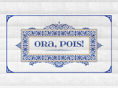 Ora Pois - Portuguese Food branding food logo ornament restaurante retro tile