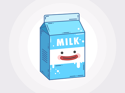 Milk Box box character illustration milk vector