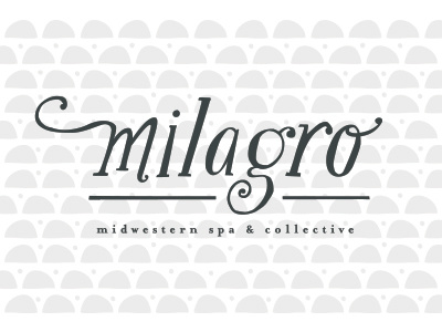 Milagro branding letterforms lettering letters logo pattern spa