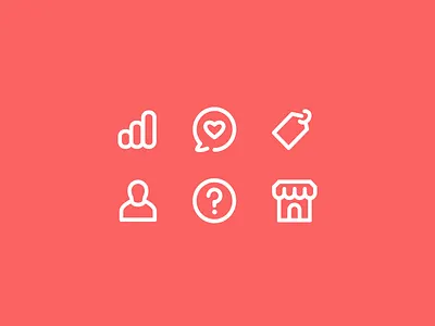 Icons campaign icons label outline product store ui user