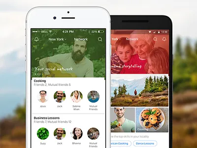 Discover . Share . Connect - Locally android friend home ios iphone app minimal mobile neighbourhood people ui user interface ux