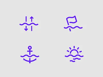 surf gray icons line surf vector violet work