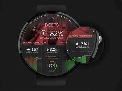 SmartActive Watch athletics concept design exercise lifting mobile smart watch ui ux wearable workout