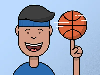 Basketball Jones basketball cartoon illustration team