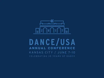 Kansas City Conference Logo architecture building logo conference logo dance dance logo kansas city kc linework missouri monolinear