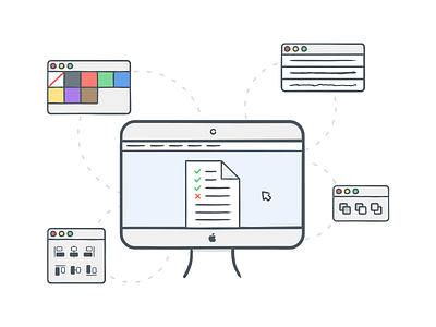 Splash screen display icon illustration illustrator