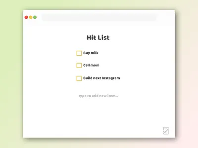 DailyUI Challenge #042 - Todo List 42 chrome dailyui dailyui041 todo