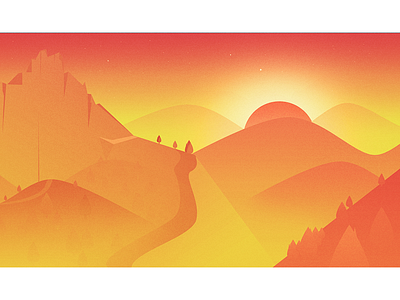 🌞 ⛰️ color design illustration linemountains sun tree