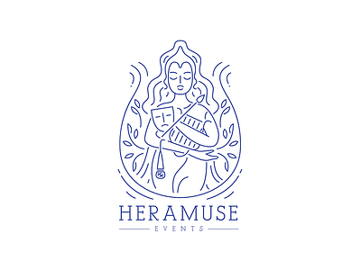 Heramuse design goddess line logo