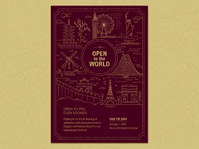Save the Date airport canada china england france illustration invitation japan netherlands travel usa vectors