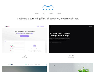 SiteSee curator gallery inspiration site website