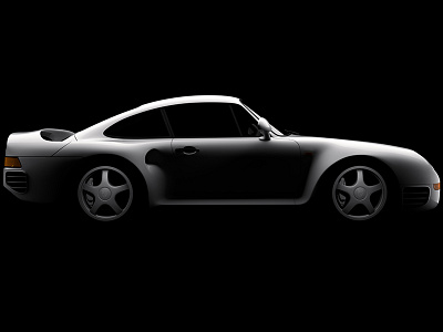 Porsche 959 - Side view 3d 959 automotive car cgi porsche print realistic render