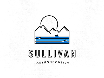 SULLIVAN ORTHODONTICS branding icon illustration logo mountains surf waves