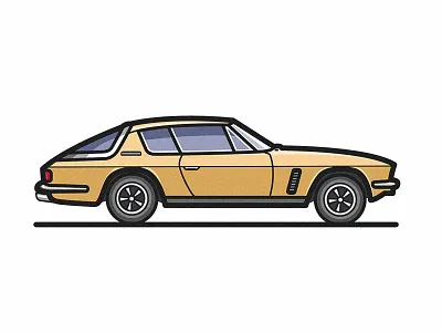 Jensen Interceptor car classic illustration interceptor jensen