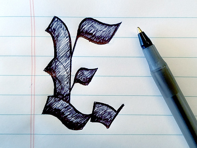E is for Everything design e everything font graphic letter letters sketch type typographic typography