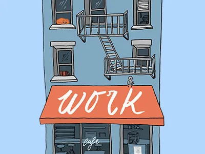 Opening Page Preview cafe house illustration portfolio website