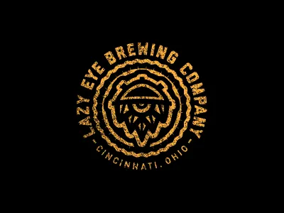 Lazy Eye Brewing Badge badge beer branding brewery design illustration logo urban vector