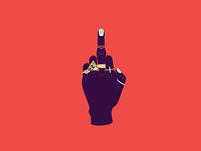 Handsy - Fuck Off design digital illustration jewelry