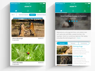 Video app android card ios iphone mobile streaming tv video