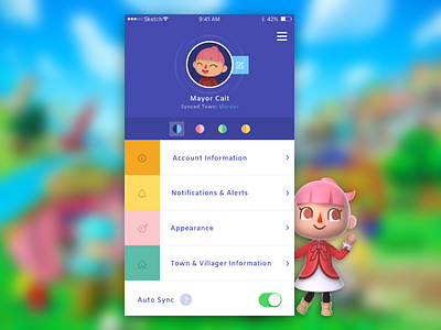 Daily UI #007 Settings animal crossing avatar daily ui 007 new leaf nintendo settings ui video games