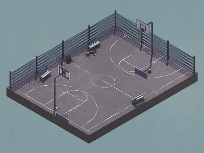 Hello Dribbble! Let's play some ball 3d basketball cinema4d lowpoly photoshop