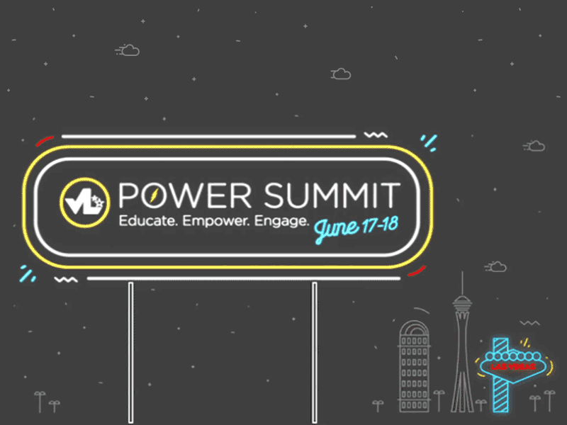 2016 Power Summit in Las Vegas conference education gif las vegas lights neon neon sign neon signage night vegas voto latino