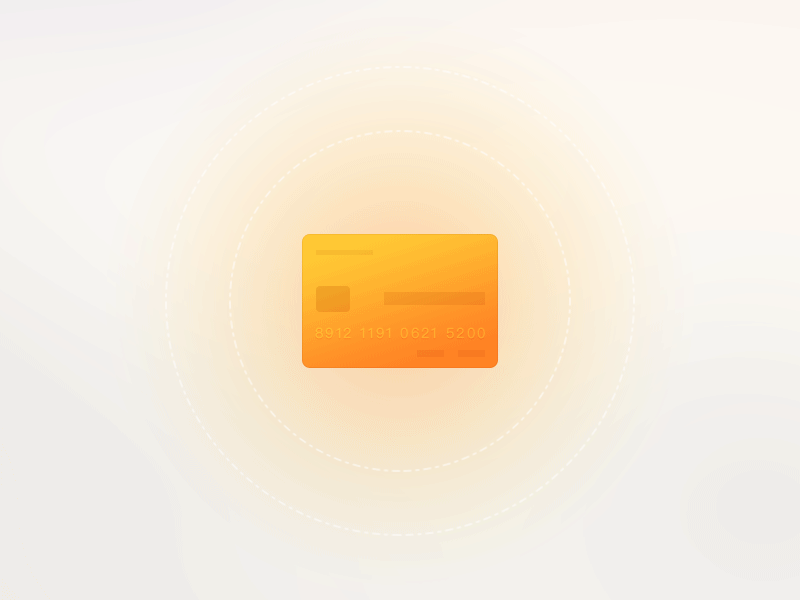 Credit Card bank orange pay yellow