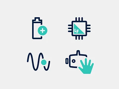 Product features icons iot product technology ui web