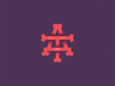 Monogram AT (Unused logo / For Sale) icons letter logo monogram symbol