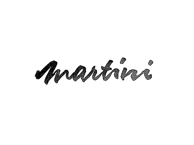 Martini calligraphy custom hand lettering lettering logo logotype rough sketch typerface typography