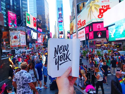 New York ink lettering new york sketch type