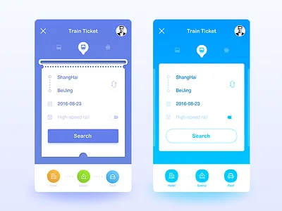 Ticket concept design app design ticket train ui ux