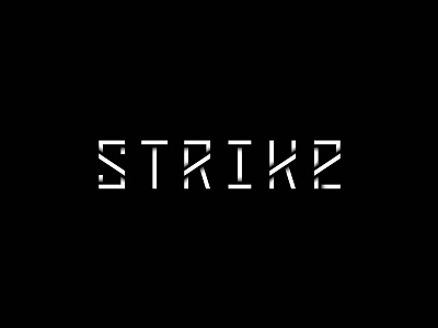 Strike custom type shadows sharp typography