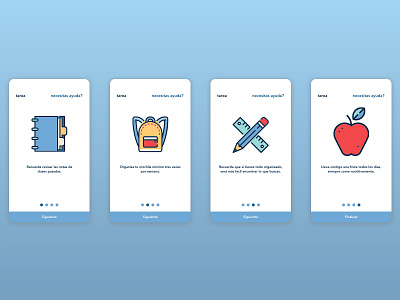 Onboarding Student Binnacle cards illustration onboarding student