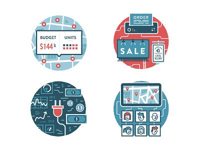 New Vistar Icons budget graph icon illustration profile sale vistar