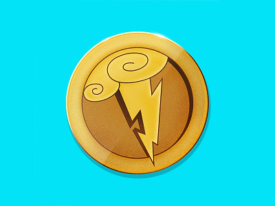 Hercules Medal bolt disney gold hercules illustration medal