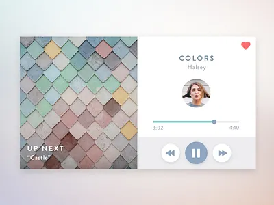 Minimal Music Player clean color concept minimal music play player rainbow