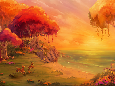 Eversong woods beach coast fantasy orange sildorei sunset wow