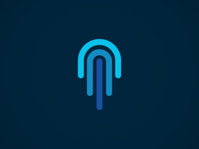 NuJel Logo blue fluid jellyfish logo simplified water