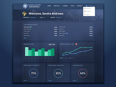 Consolidated Assurance Dashboard dashboard insurance sketch app ui web app worthwhile