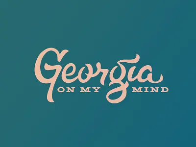 Georgia On My Mind - pt.2 atlanta branding brush flat georgia hand lettering icon lettering logo type typography