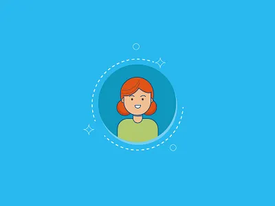 Character Design.. character circle dash girl group icon lines shapes vector women