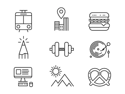 Life at Blend Icons balance benefits blend blend labs design iconography icons illustration life perks san francisco work life