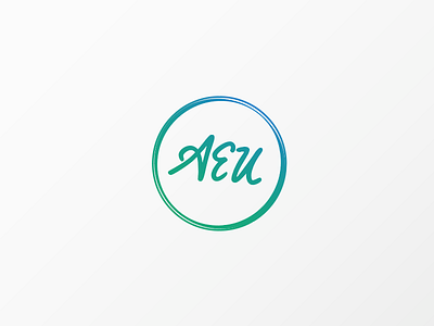 AEU Monogram Seal a branding e hand drawn handwriting lettering logo monogram script seal type u