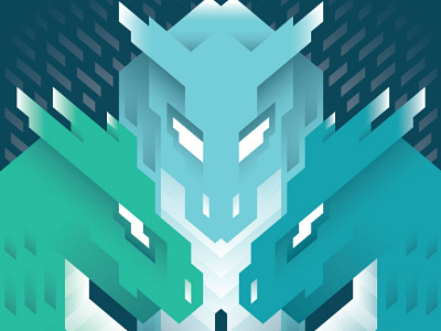 Hydra WIP angle boat dragon gradient hydra mythology ocean sea serpent vector