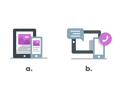 Mobile Icon: A or B? app design icons illustration ipad phone user web