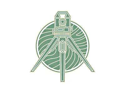 Surveyor engineer logo survey