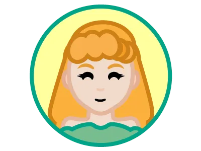 Hi, my name is Mel! icon illustrator self portrait